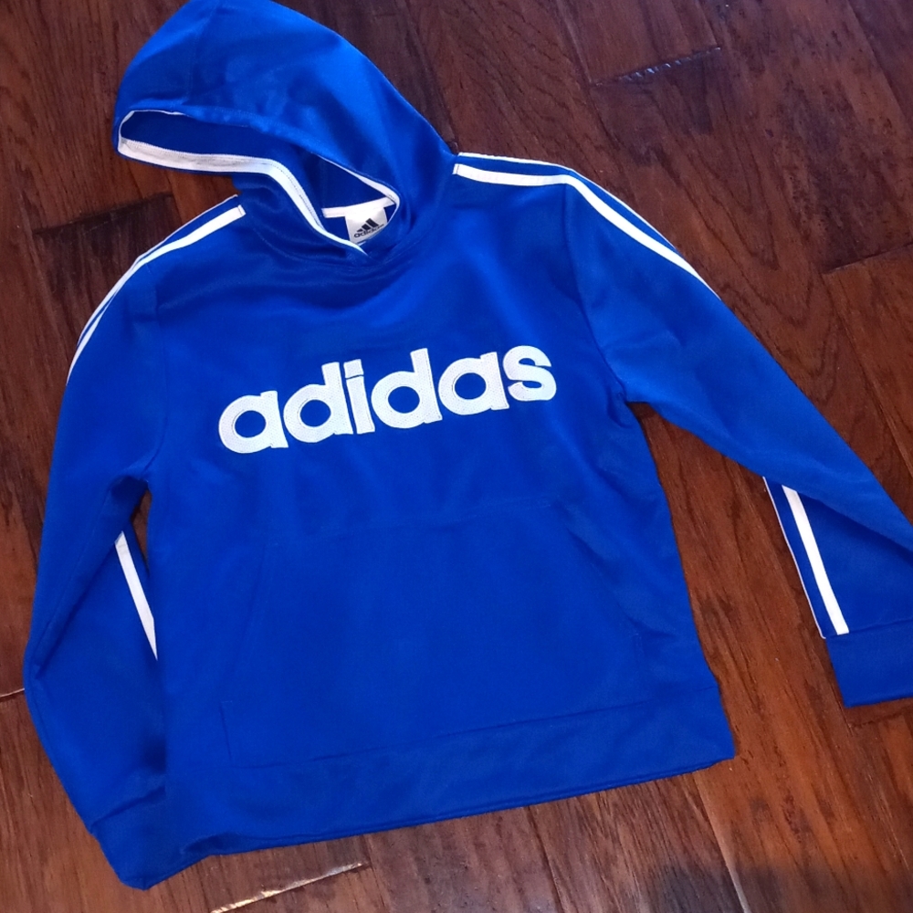 Adidas Blue Hoodie Medium 10 12
